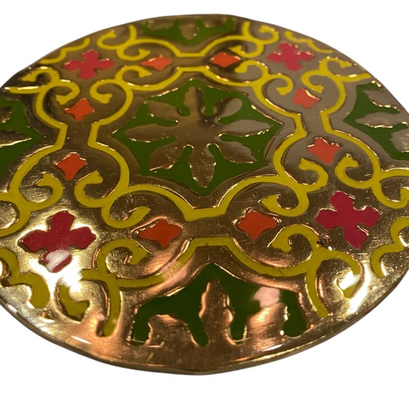 NWT anthropology "Aliye Geometric Patterns Metal Coasters" set of 4 - Picture 2 of 7